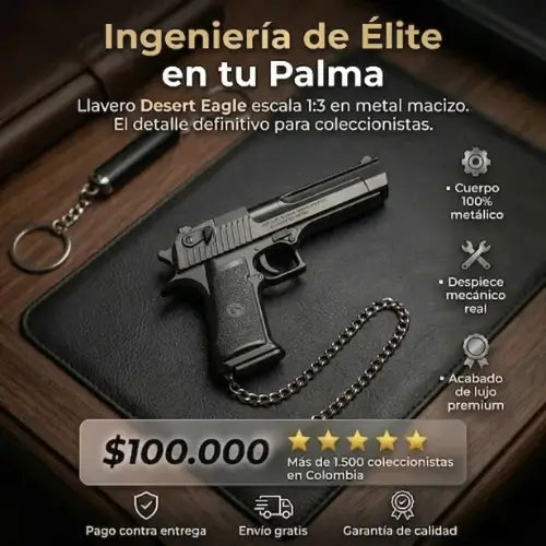 LLavero de coleccion tipo Desert Eagle - Coleccionismo de Gran Escala (8.5 cm)