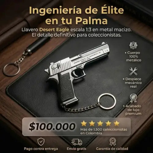LLavero de coleccion tipo Desert Eagle - Coleccionismo de Gran Escala (8.5 cm)