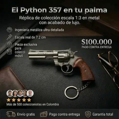 Llavero Coleccionable Python 357 - Réplica de Colección Escala 1:3