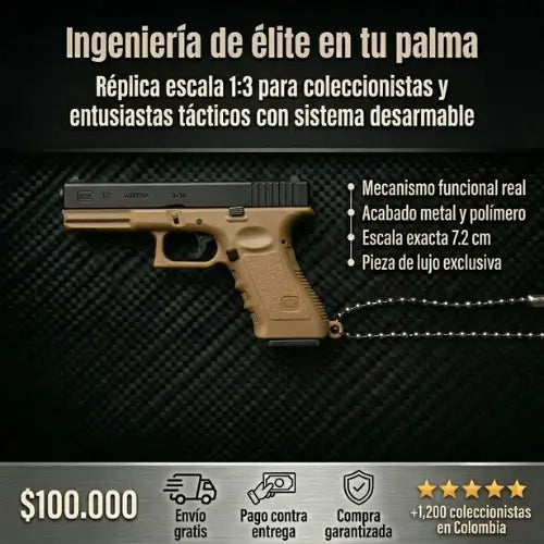 Llavero Coleccionable Glock 17 Sencilla - El Icono en Escala 1:3
