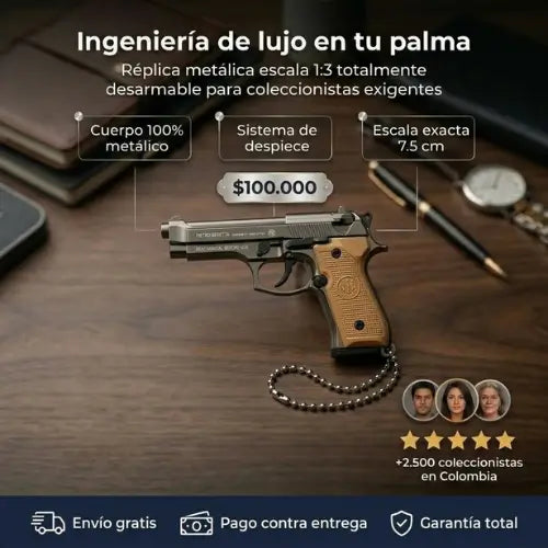 Llavero Coleccionable Beretta 92FS - Colección Escala 1:3
