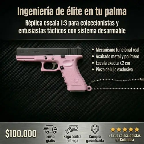 Llavero Coleccionable Glock 17 Sencilla - El Icono en Escala 1:3