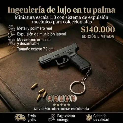 Llavero de Coleccion Glock 17 (EXP. MUNICION) - Escala 1:3