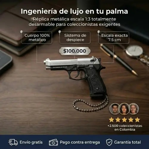 Llavero Coleccionable Beretta 92FS - Colección Escala 1:3
