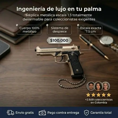 Llavero Coleccionable Beretta 92FS - Colección Escala 1:3