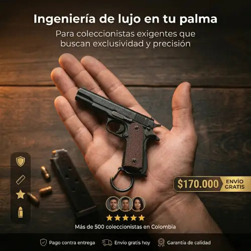 Llavero tipo Colt 1911 Tactical Elite - Edición de 7.8 cm con Ciclo de Eyección